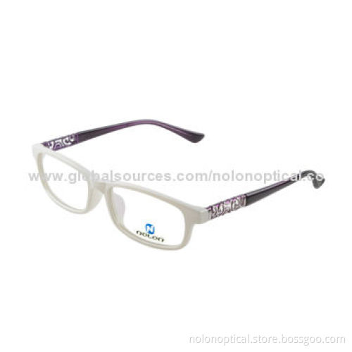 New Style Acetate Optical Frames Of Castal Metal Trim , Customized Logo Available